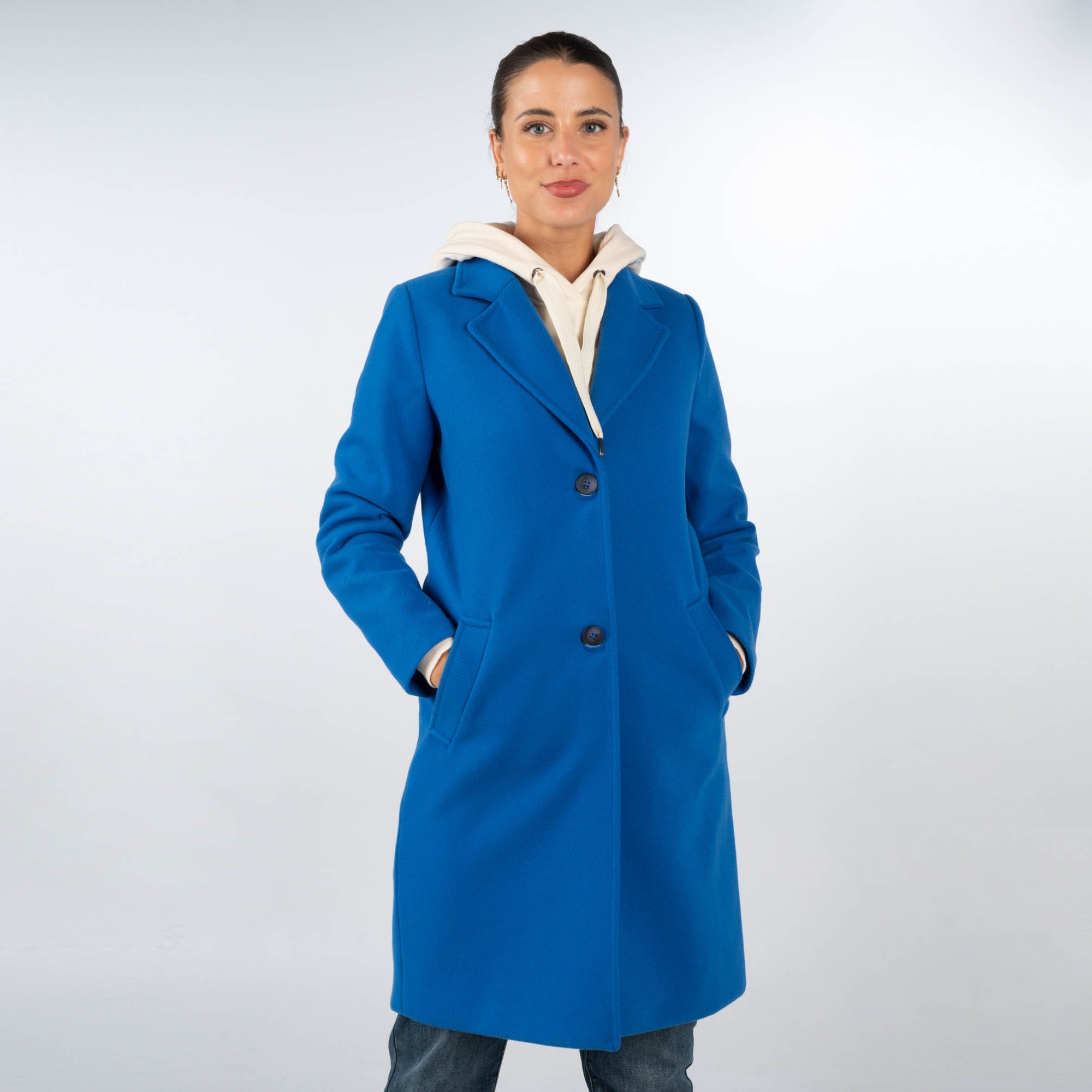 Mantel aus Hopsack-Wolle mit Gürtel - Ready to Wear 1ABQVK
