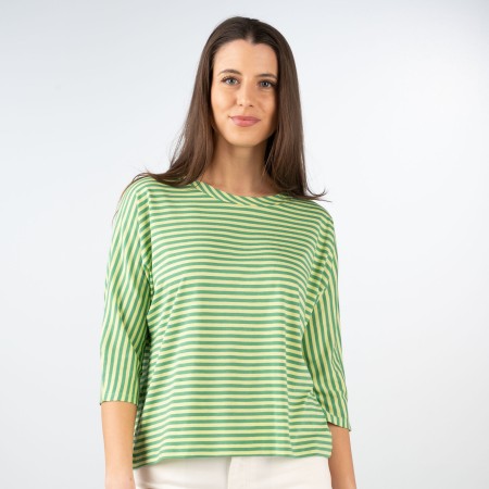 SALE % | 8 days a week | T-Shirt - Loose Fit - Stripes | Grün online im Shop bei meinfischer.de kaufen