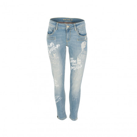 SALE % | Boss Casual | Jeans - Slim Fit - Schriftprint | Blau online im Shop bei meinfischer.de kaufen