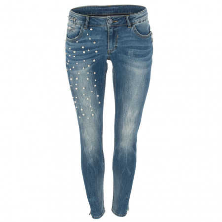SALE % |  | Jeans - Skinny Fit - Zierperlen | Blau online im Shop bei meinfischer.de kaufen