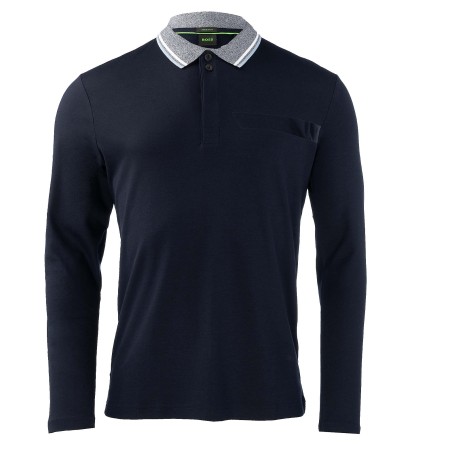 SALE % | Boss Green | Poloshirt - Regular Fit - Langarm | Blau online im Shop bei meinfischer.de kaufen