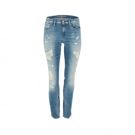 SALE % | Boss Casual | Jeans - Slim Fit - Destroyedpatches | Blau online im Shop bei meinfischer.de kaufen
