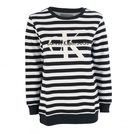SALE % | Calvin Klein Jeans | Sweatpullover - Comfort Fit - Stripes | Schwarz online im Shop bei meinfischer.de kaufen