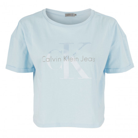 SALE % |  | T-Shirt - cropped - Labelprint | Blau online im Shop bei meinfischer.de kaufen