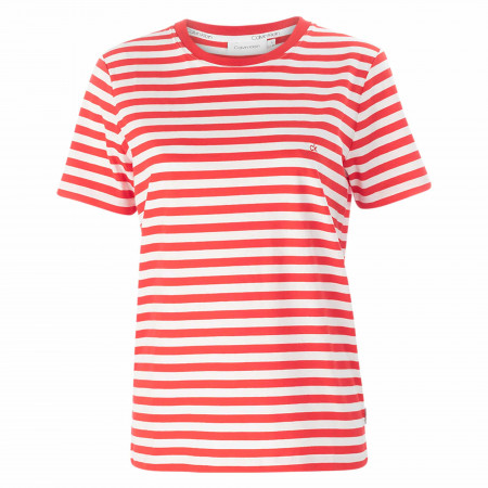SALE % | Calvin Klein | T-Shirt - Regular Fit - Streifen | Rot online im Shop bei meinfischer.de kaufen