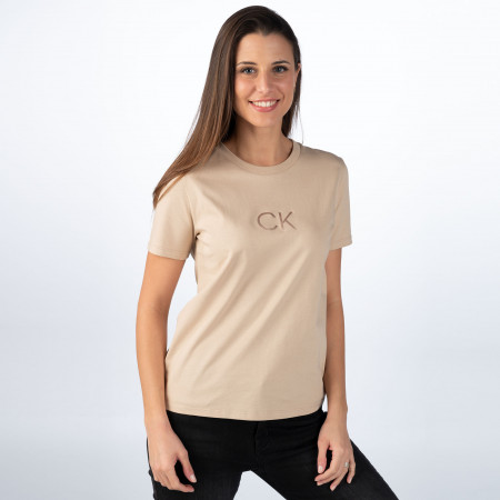 SALE % | Calvin Klein | T-Shirt - Regular Fit - Print | Beige online im Shop bei meinfischer.de kaufen