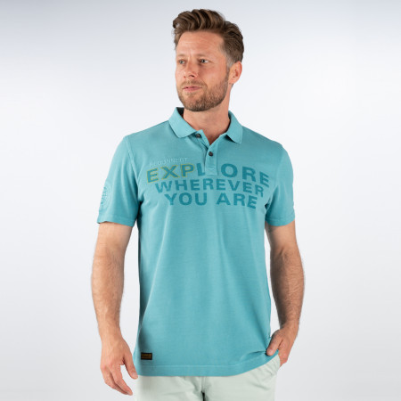 SALE % | camel active | Poloshirt - Regular Fit - Print | Blau online im Shop bei meinfischer.de kaufen