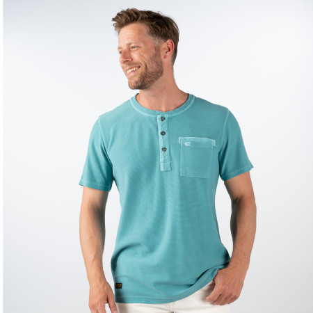 SALE % | camel active | T-Shirt - Regular Fit - Henley | Blau online im Shop bei meinfischer.de kaufen