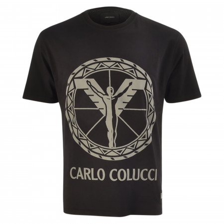 SALE % | Carlo Colucci | T-Shirt - Regular Fit - Crewneck | Schwarz online im Shop bei meinfischer.de kaufen