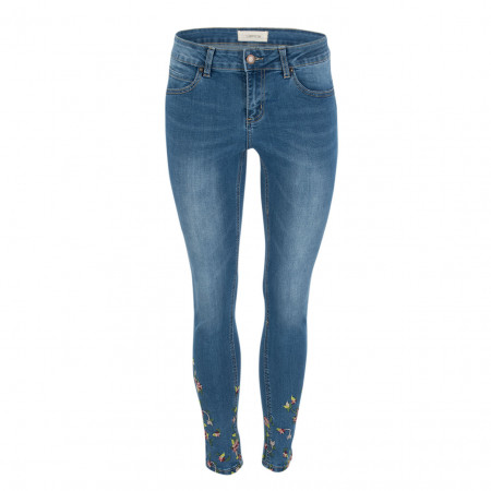 SALE % | Cartoon | Jeans - Skinny Fit  - Flower-Applikationen | Blau online im Shop bei meinfischer.de kaufen