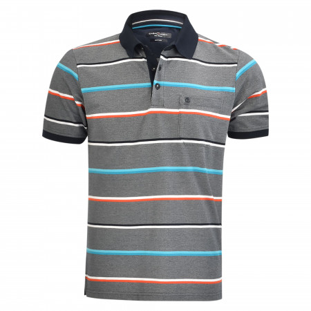 SALE % | CASAMODA | Poloshirt - Regular Fit - Stripes | Grau online im Shop bei meinfischer.de kaufen