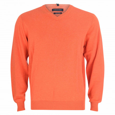 SALE % | CASAMODA | Pullover - Regular Fit - unifarben | Orange online im Shop bei meinfischer.de kaufen