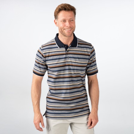 SALE % | CASAMODA | Poloshirt - Casual Fit - Streifen | Blau online im Shop bei meinfischer.de kaufen