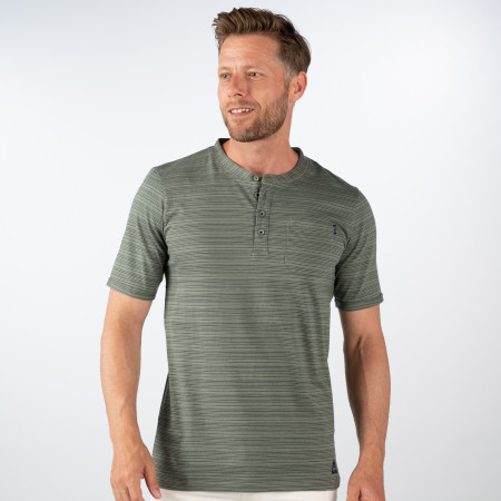 SALE % | CASAMODA | T-Shirt - Regular Fit - Henley | Grün online im Shop bei meinfischer.de kaufen