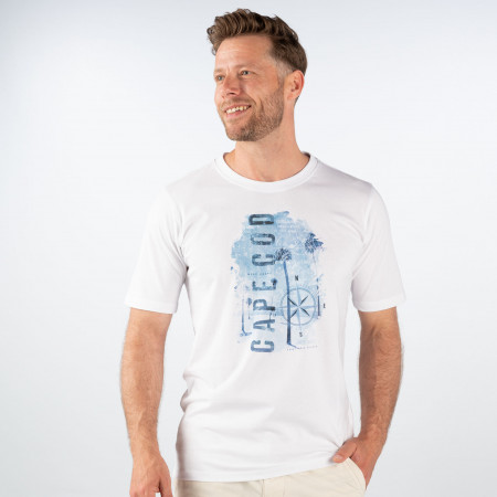 SALE % | CASAMODA | T-Shirt - Regular Fit - Print | Weiß online im Shop bei meinfischer.de kaufen