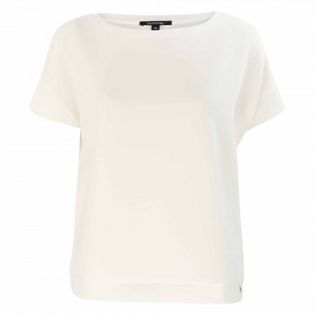 SALE % | comma | Shirt  - Loose Fit - Unifarben | Weiß online im Shop bei meinfischer.de kaufen