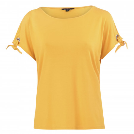 SALE % | comma | T-Shirt - Loose Fit - unifarben | Gelb online im Shop bei meinfischer.de kaufen