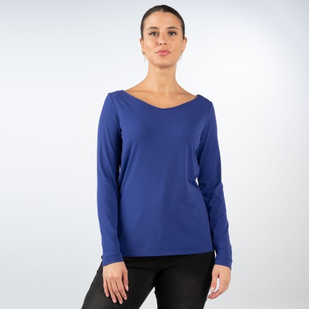 SALE % | comma | Shirt - Slim Fit - unifarben | Blau online im Shop bei meinfischer.de kaufen