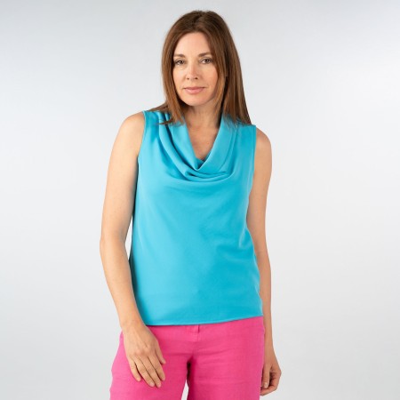 SALE % | comma | T-Shirt - Loose Fit - Unifarben | Blau online im Shop bei meinfischer.de kaufen