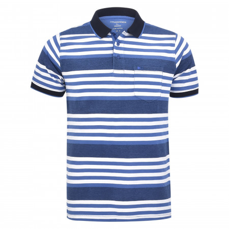 SALE % | Commander | Poloshirt - Comfort Fit - Stripes | Blau online im Shop bei meinfischer.de kaufen