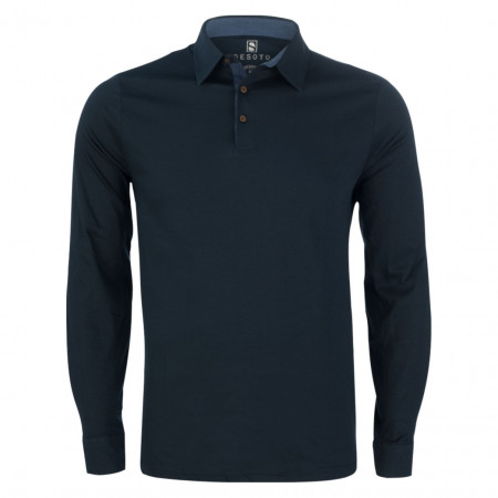 SALE % | Desoto | Poloshirt - Modern Fit - Baumwoll-Stretch | Blau online im Shop bei meinfischer.de kaufen