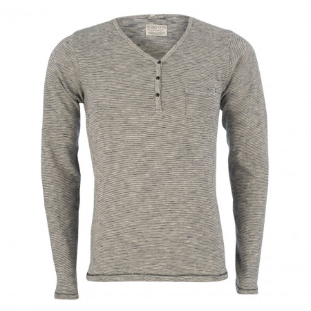 SALE % |  | Henleyshirt - fitted - Stripes | Grau online im Shop bei meinfischer.de kaufen