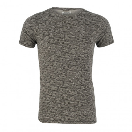 SALE % |  | T-Shirt - fitted - Print | Grau online im Shop bei meinfischer.de kaufen