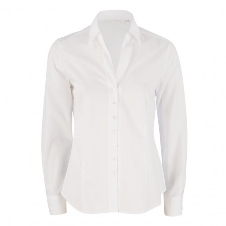 SALE % | Eterna | Hemdbluse - fitted - Stretch-Qualität | Weiß online im Shop bei meinfischer.de kaufen
