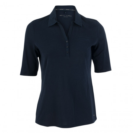 SALE % | Gerry Weber Edition | Poloshirt - fitted - 1/2-Arm | Blau online im Shop bei meinfischer.de kaufen