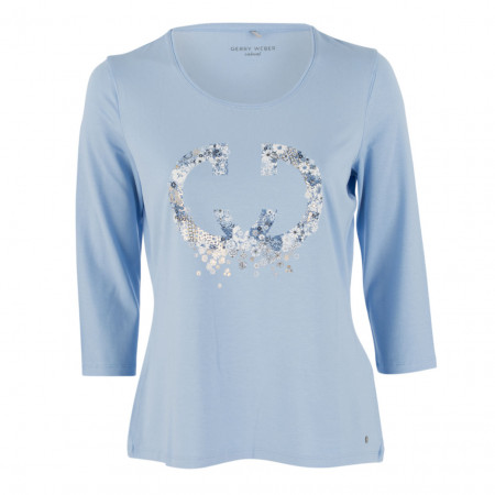 SALE % | Gerry Weber Edition | Shirt - Comfort Fit - 3/4-Arm | Blau online im Shop bei meinfischer.de kaufen