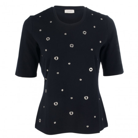 SALE % | Gerry Weber Collection | T-Shirt - Comfort Fit - Nieten | Blau online im Shop bei meinfischer.de kaufen