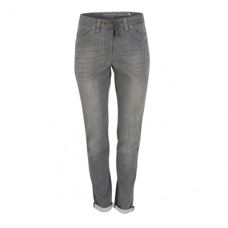 SALE % | Gerry Weber Edition | Jeans - Slim Fit - Tunnelzug | Grau online im Shop bei meinfischer.de kaufen