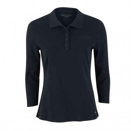 SALE % | Gerry Weber Edition | Poloshirt - fitted - 3/4-Arm | Blau online im Shop bei meinfischer.de kaufen