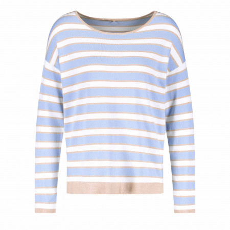 SALE % | Gerry Weber Edition | Pullover - Regular Fit - Stripes | Blau online im Shop bei meinfischer.de kaufen