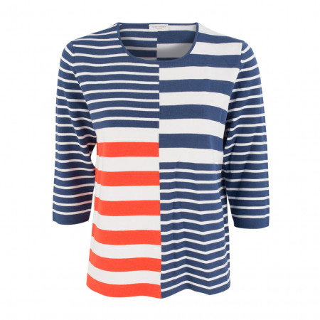 SALE % | Gerry Weber Casual | Pullover - Regular Fit - Stripes | Blau online im Shop bei meinfischer.de kaufen