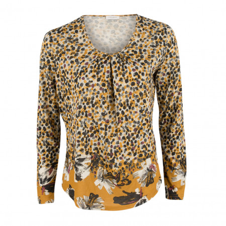 SALE % | Gerry Weber Collection | Jerseyshirt - Regular - Fit  Muster | Gelb online im Shop bei meinfischer.de kaufen