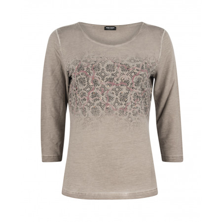 SALE % | Boss Casual | Jerseyshirt mit Paillettendekor | Grau online im Shop bei meinfischer.de kaufen