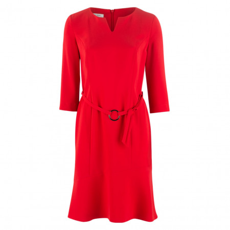 SALE % | Gerry Weber Collection | Kleid - Regular Fit - Gürtel | Rot online im Shop bei meinfischer.de kaufen