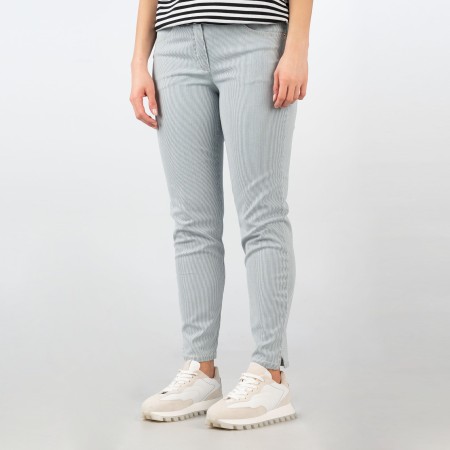 SALE % | Gerry Weber Edition | Jeans - Regular Fit - Streifen-Print | Blau online im Shop bei meinfischer.de kaufen