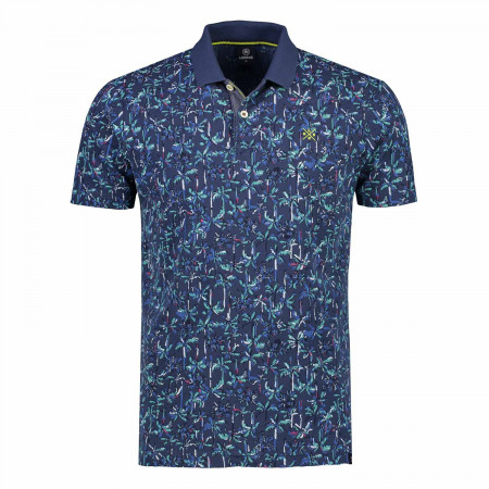 SALE % | Lerros | Poloshirt - Modern Fit - Muster | Blau online im Shop bei meinfischer.de kaufen