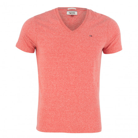 SALE % | Tommy Jeans | T-Shirt - Slim Fit - V-Neck | Rosa online im Shop bei meinfischer.de kaufen
