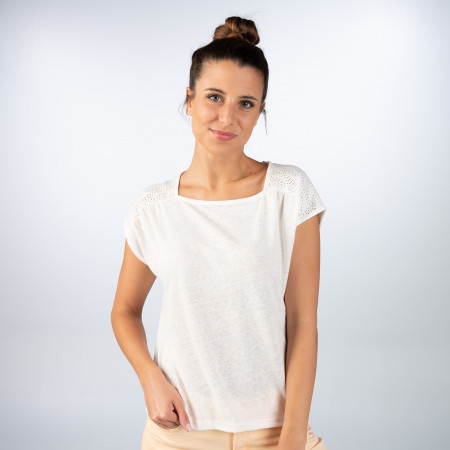 SALE % | Opus | T-Shirt - Regular Fit - Seymona | Weiß online im Shop bei meinfischer.de kaufen