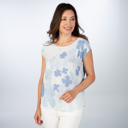 SALE % | Opus | Bluse - Regular Fit - Flinka faded | Blau online im Shop bei meinfischer.de kaufen
