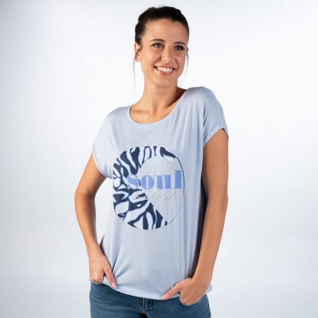 SALE % | Street One | T-Shirt  - Loose Fit - Print | Blau online im Shop bei meinfischer.de kaufen