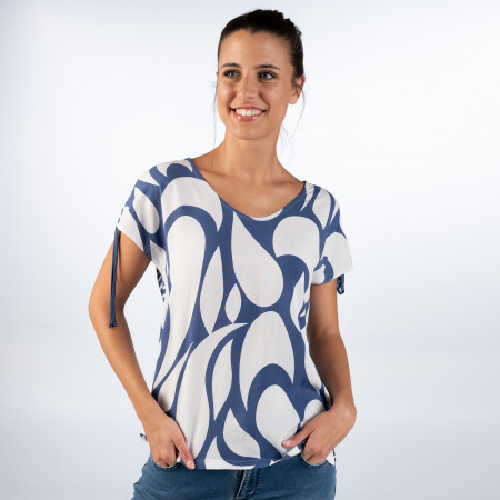 SALE % | Street One | T-Shirt - Loose Fit - Printmix | Blau online im Shop bei meinfischer.de kaufen
