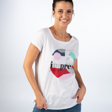 SALE % | Street One | T-Shirt - Loose Fit - Print | Weiß online im Shop bei meinfischer.de kaufen