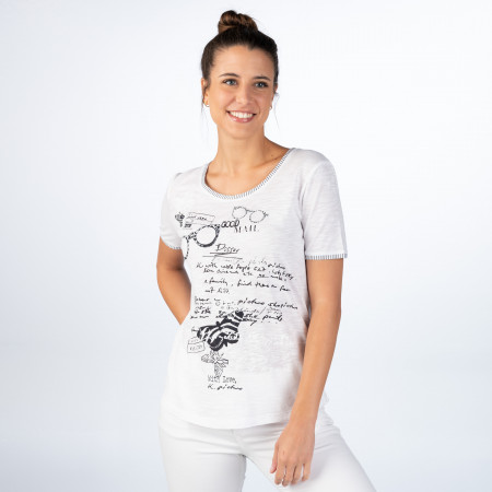 SALE % | Kenny S. | T-Shirt - Regular Fit - Frontprint | Weiß online im Shop bei meinfischer.de kaufen