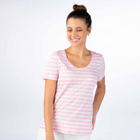 SALE % | Street One | T-Shirt - Regular Fit - Stripes | Rosa online im Shop bei meinfischer.de kaufen
