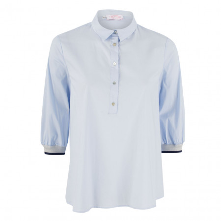 SALE % | La Camicia | Hemdbluse - oversized - 3/4-Arm | Blau online im Shop bei meinfischer.de kaufen