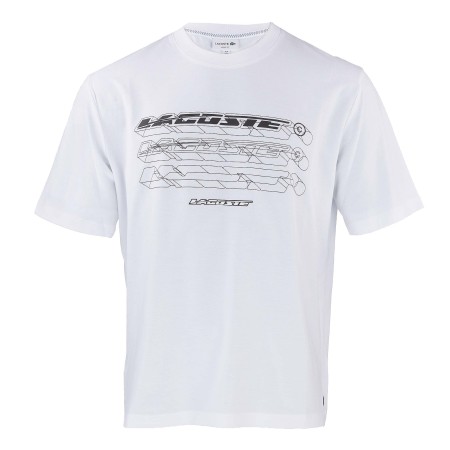 SALE % | Lacoste | T-Shirt - Loose Fit - 1/2 Arm | Weiß online im Shop bei meinfischer.de kaufen